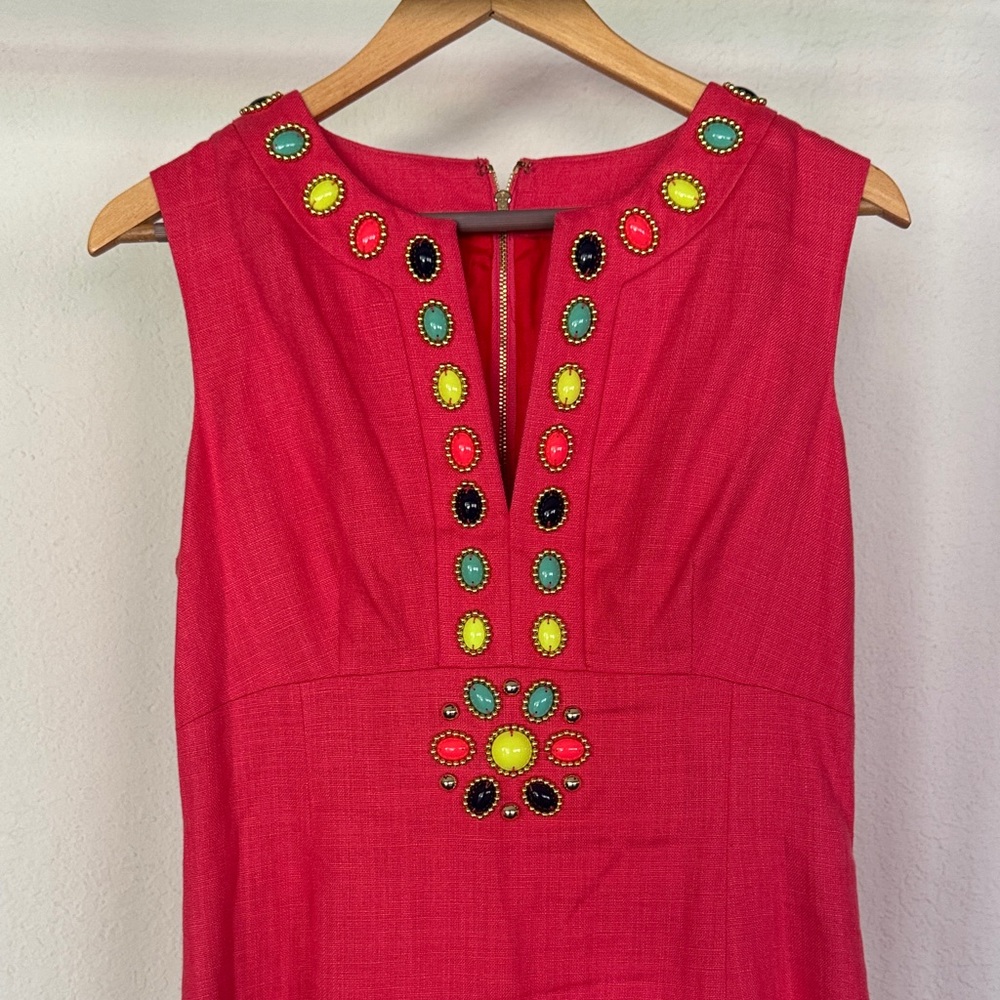 kate spade Coral Sleeveless Embellished A-Line Dress - Picture 5 of 12